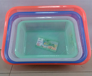 塑料小箩筐 方罗收纳筐幼儿园专用塑料 彩色厨房整理筐