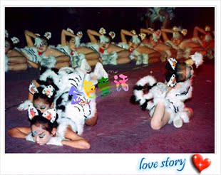 儿童动物卡通服装 幼儿园演出服 小花猫表演服 小猫咪咪舞蹈服装