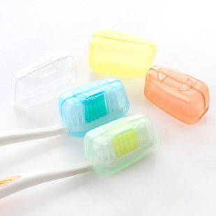 户外旅行牙刷头套保护壳 卫生防菌透气保护套头 便携式牙刷套盒