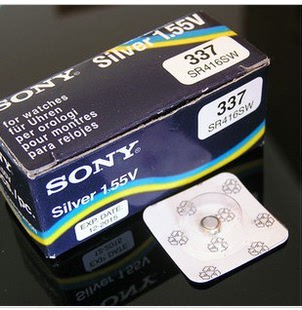 索尼337电池 SR416SW手表电池  电子仪器  最小号氧化银纽扣电池