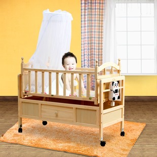 婴儿摇篮床实木无漆电动摇篮智能带蚊帐童床宝宝摇床