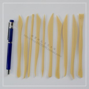 塑料泥塑刀10支装 细肢塑料刀 泥塑陶艺工具 软陶粘土工具