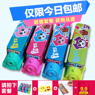 文具盒汽车多功能三层铅笔盒铁 小学生儿童礼品男女韩国创意笔袋