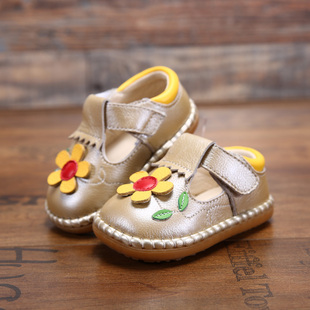 春秋季婴儿学步鞋0-1-2-3岁女宝宝鞋子公主鞋真皮鞋女童秋鞋单鞋