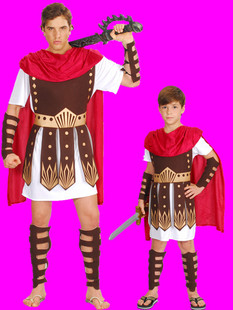 万圣节cos儿童古罗马武士服装 成人男女角斗士演出服罗马武士衣服
