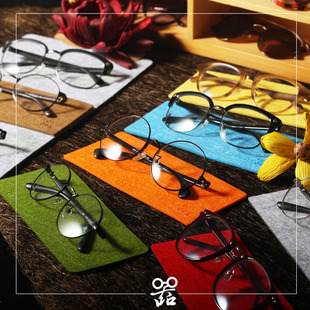 悦览器创意眼镜展示道具十片套装彩色厚毛毡垫眼镜底垫眼镜店桌垫