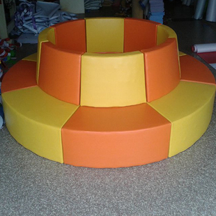 厂家直销豪华软体圆形儿童沙发组合 幼儿园早教中心柱包沙发设备