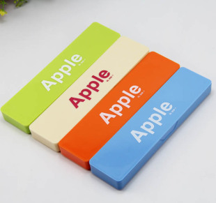 奖励文具批发清新Apple文具盒 笔盒糖果色 学生用品儿童奖品特价