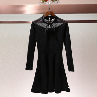 2015冬季新款卡洛琳专柜同款收腰显瘦修身连衣裙H6603018