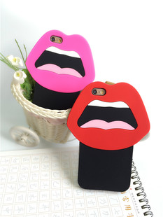 个性嘴唇iphone6S硅胶手机壳5S苹果6plus 笑脸手机壳软套眼睛
