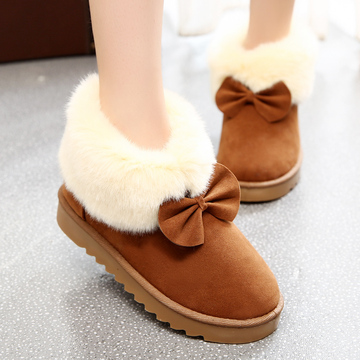 雪地靴女靴2015秋冬季新款女鞋时尚韩版低跟圆头防滑靴子女靴短靴