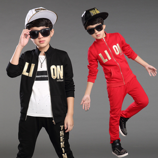 童装男童2015新款中大童春秋款卫衣两件套儿童运动服时尚韩版套装