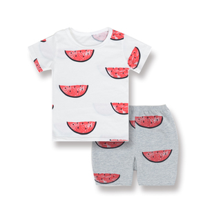 男女宝宝夏装短袖T恤中裤套装夏款婴幼儿上衣0-1-2-3岁休闲两件套