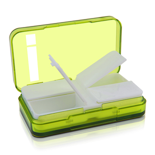 便携超密封一周药片盒 随身小药盒可折叠4格药盒子旅行药物收纳盒