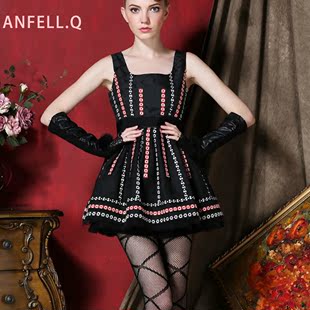 2015秋冬新款 安娜贝拉 专柜同款吊带裙台湾洋装