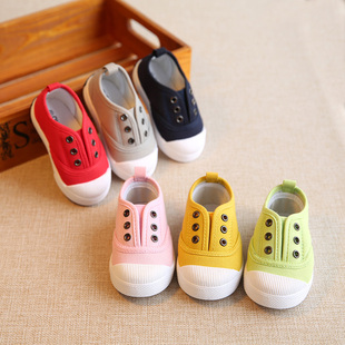2016夏季儿童帆布鞋单鞋男童女童宝宝球鞋小童鞋子1-3岁2板鞋韩版