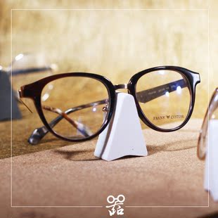 悦览器 黑白三角眼镜店展示架 橱窗陈列摆设 立式眼镜展示架