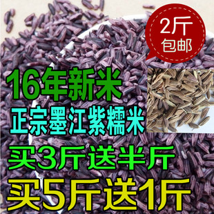 新米墨江紫糯米 黑糯米 血糯米五谷杂粮500g 买5送1 原生态紫米