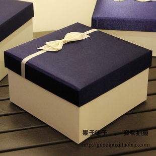 高档绸缎礼品盒正方形新年情人节蝴蝶结礼物包装盒商务礼品盒包邮