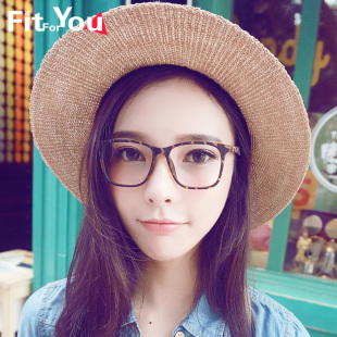 韩版个性平光眼镜架女防辐射复古方框瘦脸眼睛潮人可配近视镜框男