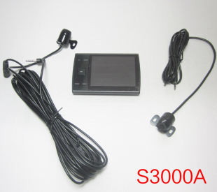 S3000A行车记录仪3.5寸屏防水分离式双拉线夜视高清双镜头前后镜