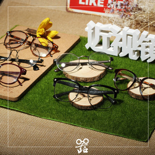 悦览器 草坪系列木质组合墨镜展示道具 眼镜展示组合眼镜陈列架