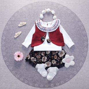 童装女童秋装套装2016新款儿童衣服宝宝长袖春秋季小童两件套裙