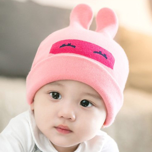婴儿帽子秋冬0-3-6-12个月男女童帽宝宝帽子1-2岁韩版新生儿帽子