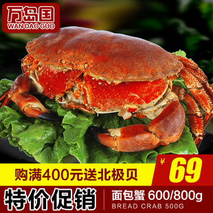 英国熟冻黄金蟹600-800/g进口面包蟹膏蟹黄道蟹海蟹珍宝蟹大螃蟹
