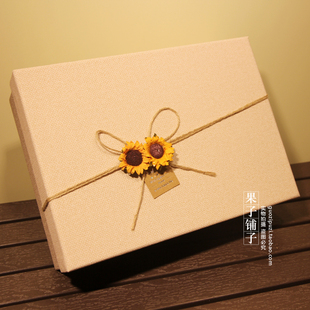 包邮复古精致简约商务礼品包装盒高档文艺长方形礼盒加厚个性礼盒