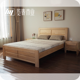 [西厢次卧床] 客房床原创纯实木小户型儿童床现代中式丨览春木业