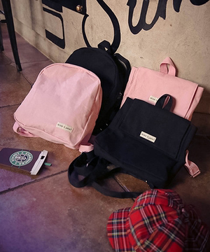 韩版新款简约时尚休闲双肩包男女中学生书包学院风帆布纯色小背包