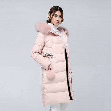 韩国冬季新款超大狐狸毛领羽绒服女中女款加厚潮显瘦2016女装外套