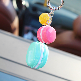 韩国创意马卡龙卡通挂件 可爱汽车钥匙扣挂件 女生包包挂件挂饰品